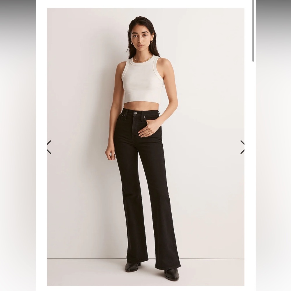 NWT Madewell Perfect Vintage Flare Jean in Sherborn Wash | black flare jeans